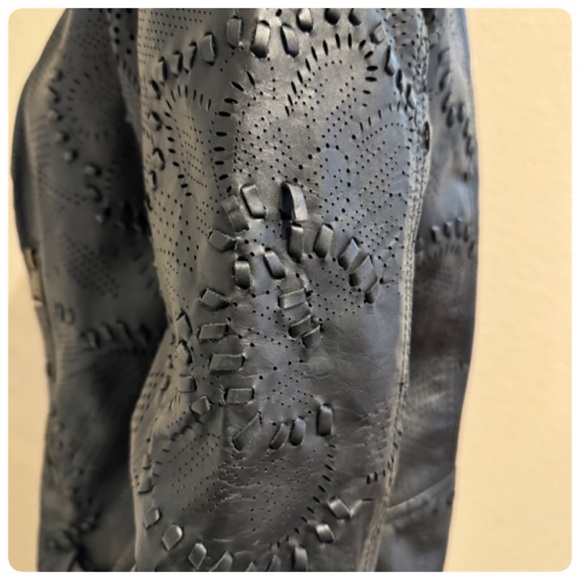 RALPH LAUREN TOOLED LEATHER MOTO JACKET SIZE 10 NWT - Picture 10 of 16